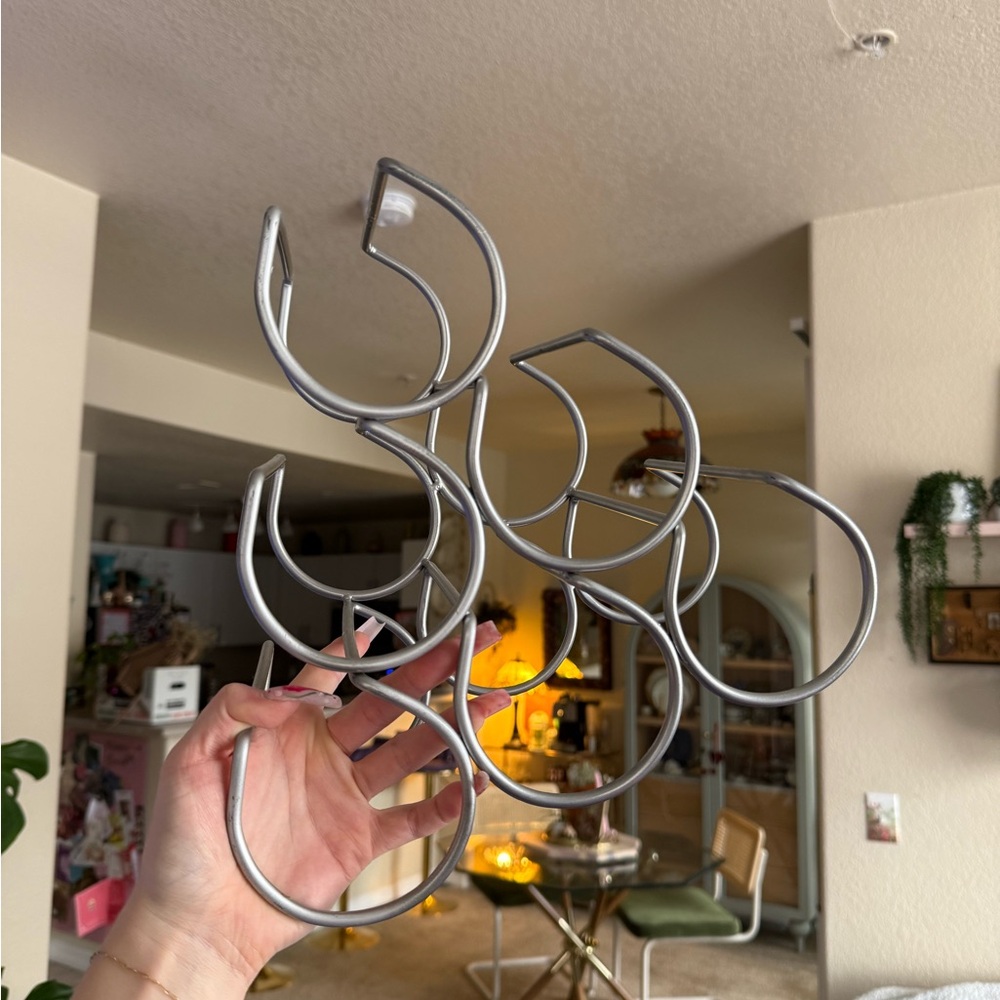 Modern Silver Wine Rack